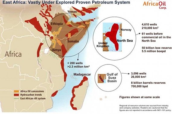 Africa oil map